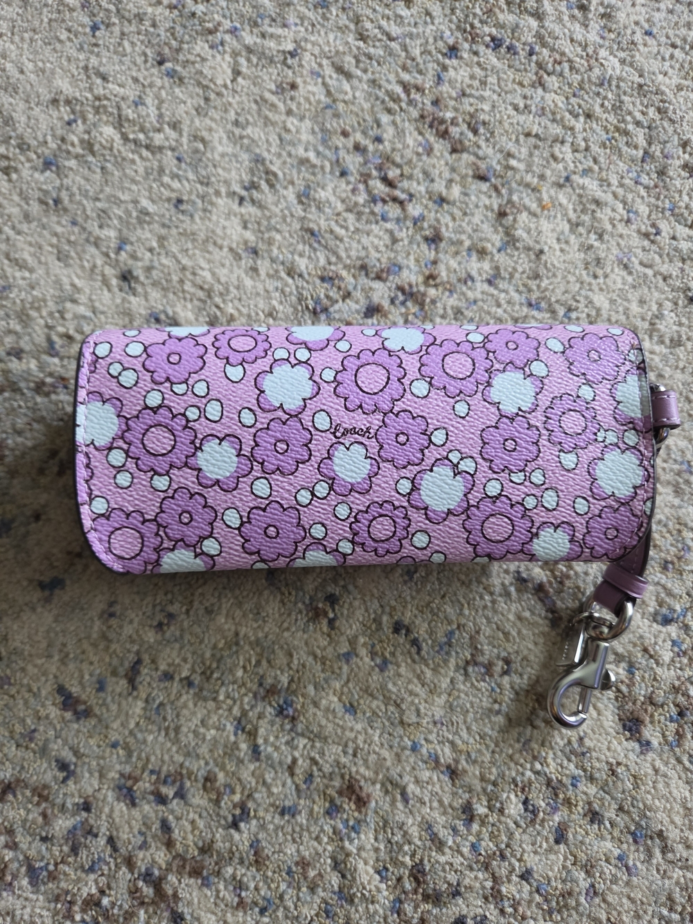 Coach Purple Floral Sunglasses Case - Picture 3 of 7